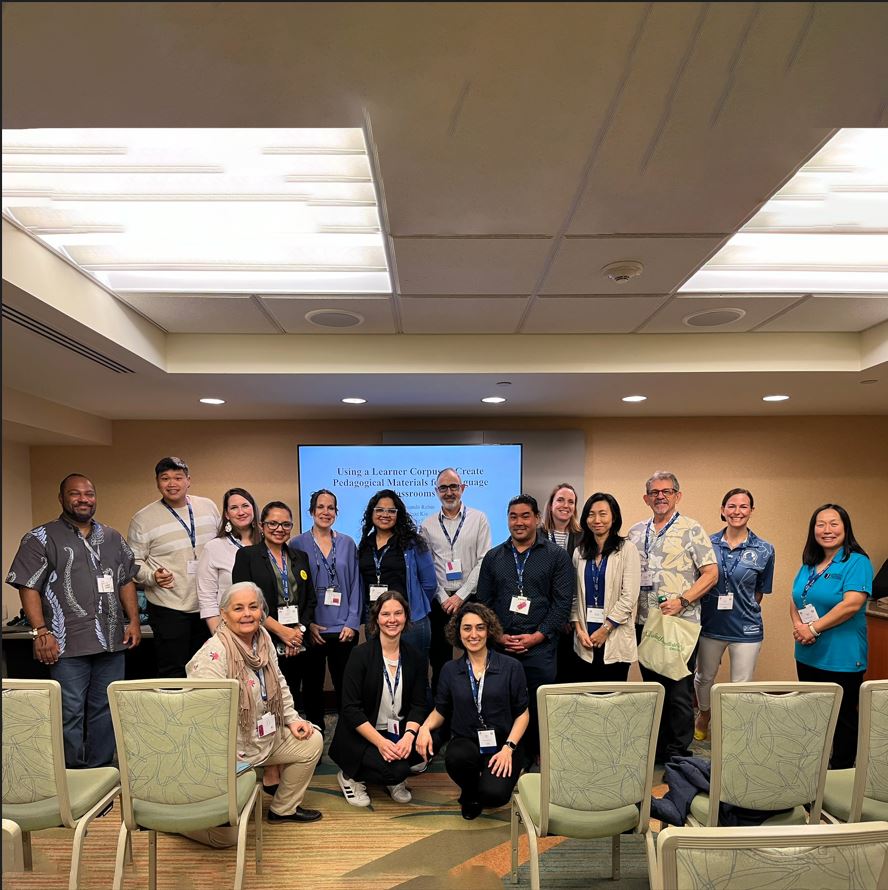 Presenters and participants after the pre-conference workshop at the 2024 SWCOLT in Honolulu, HI