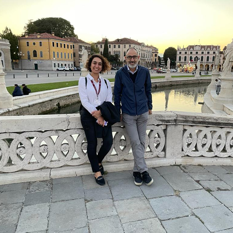 Fernando Rubio and Elnaz Kia in Padova, Italy after presenting at the Learner Corpus Research Conference