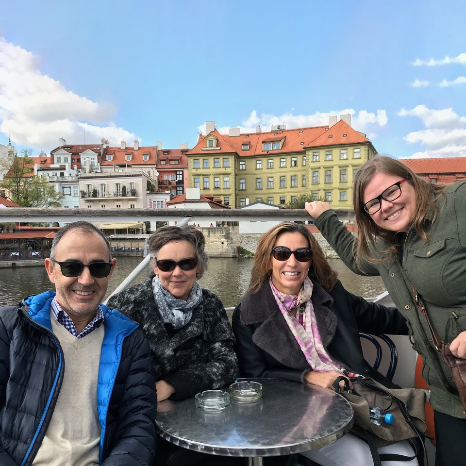 L2TReC Team Presenting MuSSeL at the SlaviCorp 2018 Conference in Prague, Czech Republic (from left to right Fernando Rubio, Jane Hacking, Lucia Rubio, and Erin Scnur)-20180925