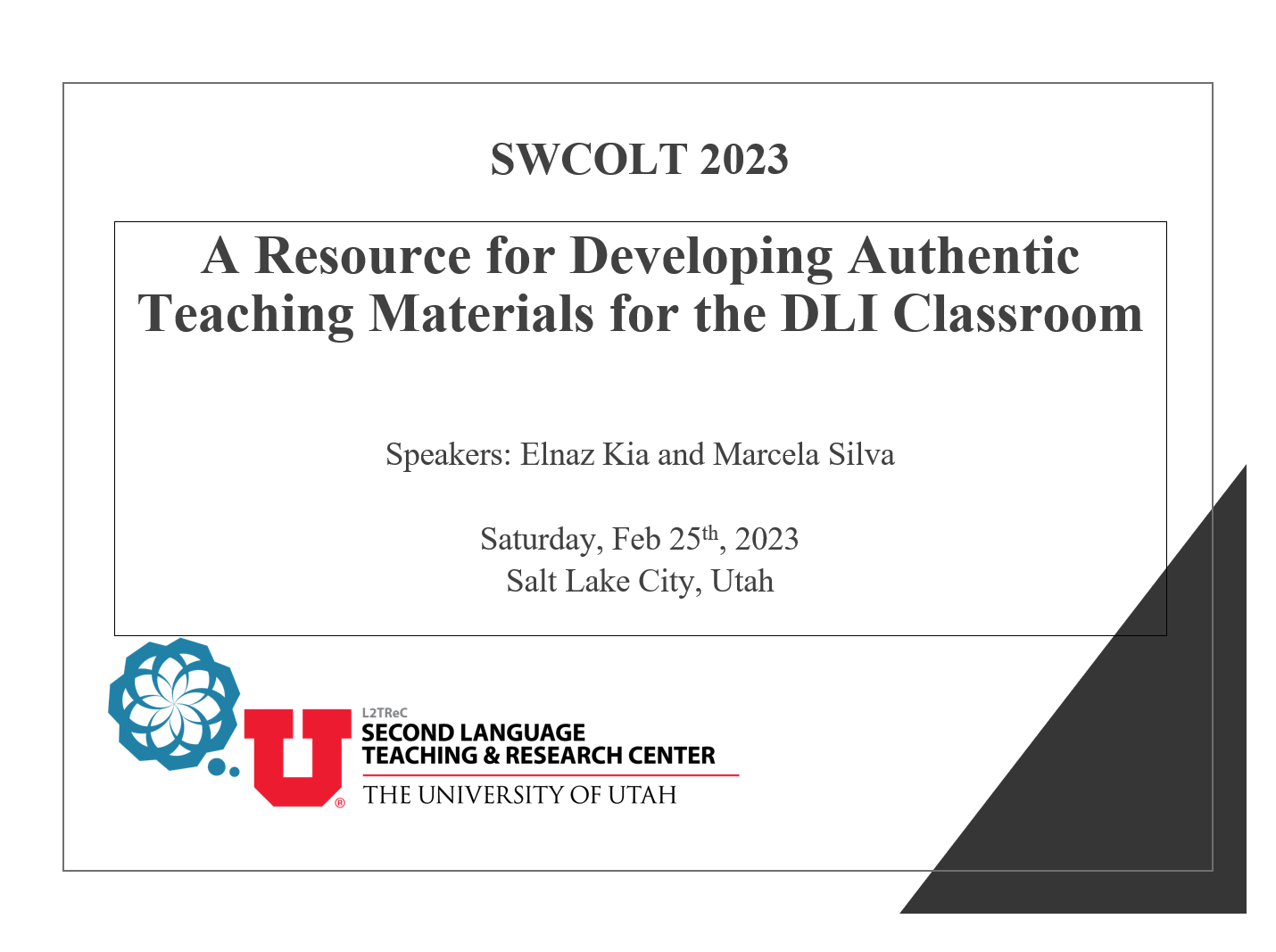 A resource for developing authentic teaching materials for the DLI classroom